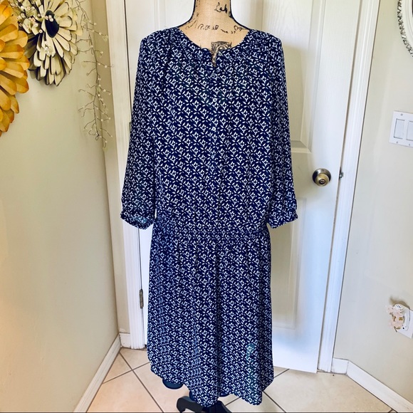 Lauren Ralph Lauren Printed Georgette Dress Sz 20W - Picture 2 of 8